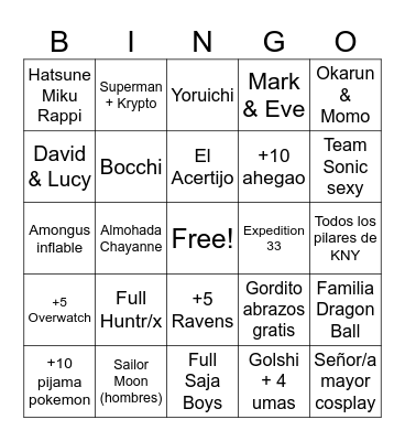 SOFA 2025 Bingo Card