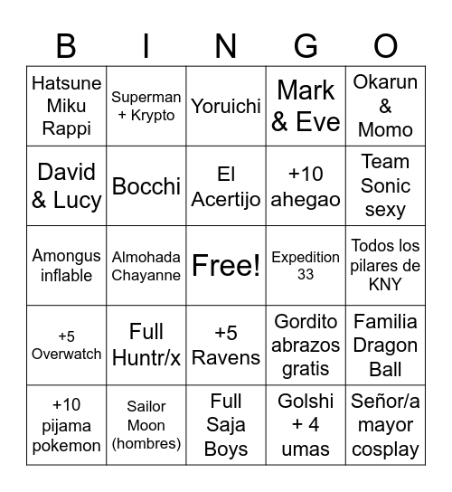 SOFA 2025 Bingo Card
