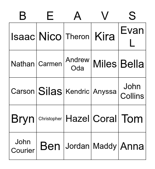 OSUMB Trumpet Spotted Bingo Card