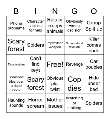 Halloween Bingo Card