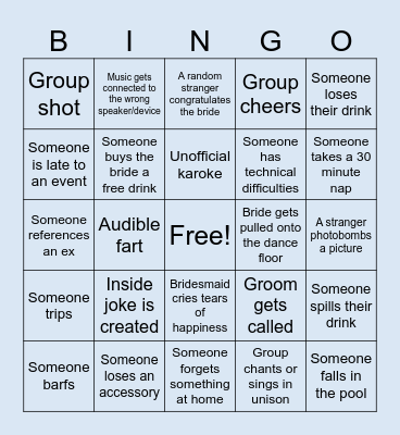 Maggie's Bachelorette Bingo! Bingo Card