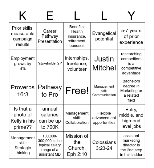 CMD Bingo!! Bingo Card