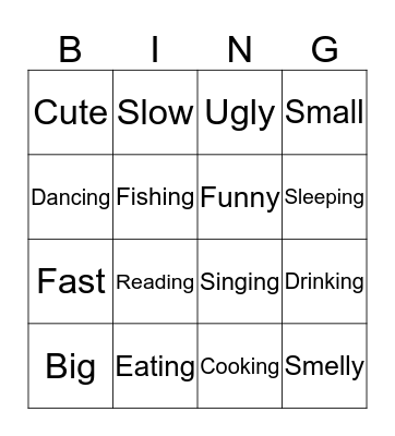 What are you doing? Bingo Card