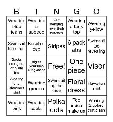 CLOTHING Bingo Card