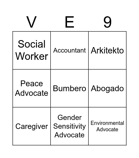 BINGO Card