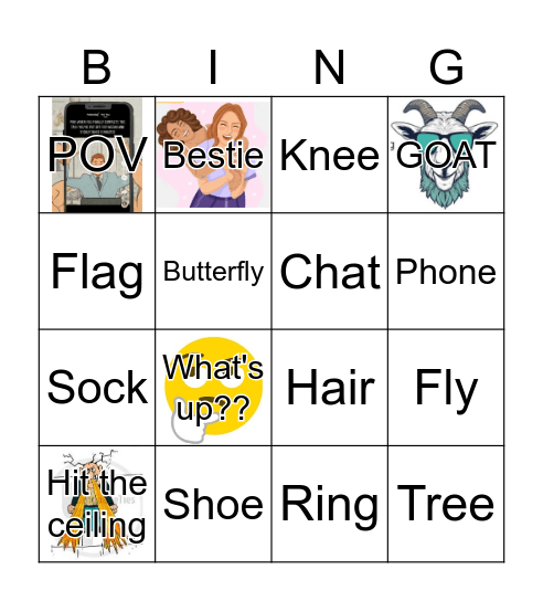 Bingo SLANG Bingo Card