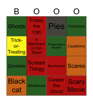 Halloween Bingo (Rita's Royals) Bingo Card