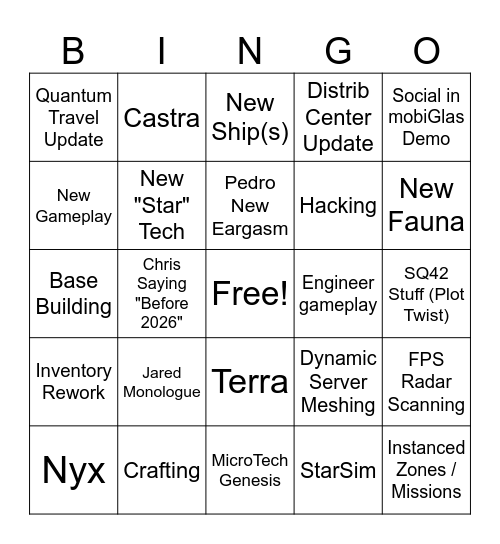 Citizen Con Direct 2025 BINGO Card