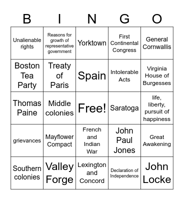 Spiral 1 2025 Bingo Card