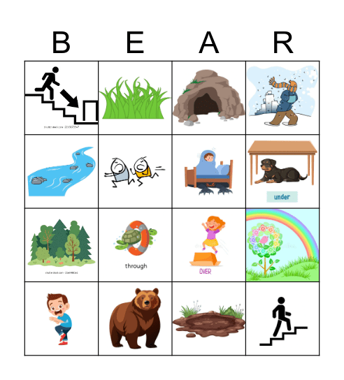 We're Going on a Bear Hunt Bingo Card