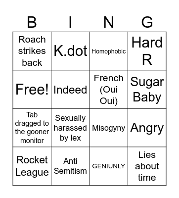 Ael bingo Card