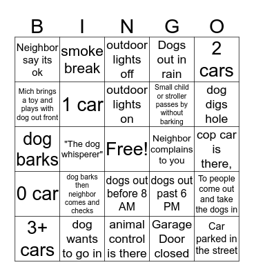 Mich Bingo v.2 Bingo Card