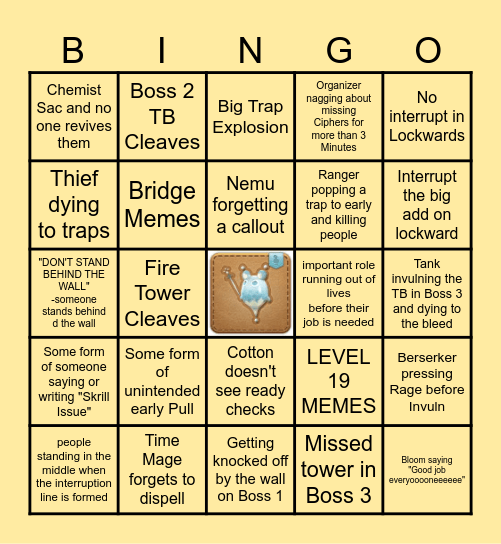FORKED TOWER BINGO Card