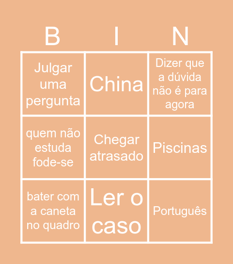 Bingo do Marisco Bingo Card