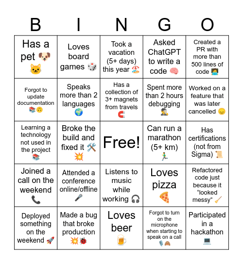 Beeswax&FreeWheel Bingo Game Bingo Card