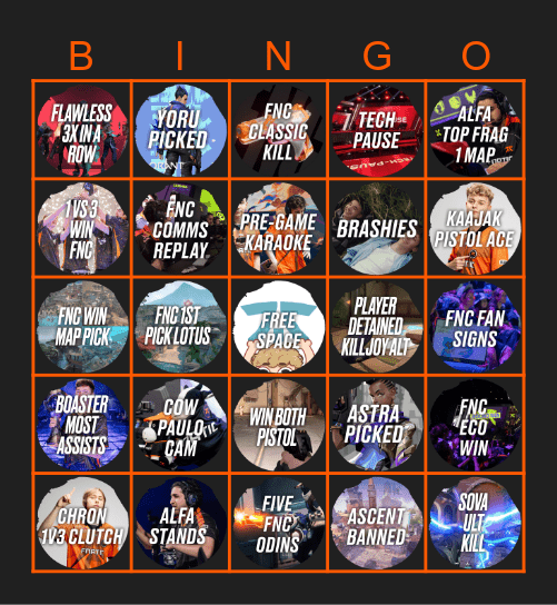 Fnatic vs NRG (Champs25) Bingo Card
