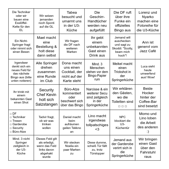 9,5. Offizieller Mojo-Bingo-Abend Bingo Card