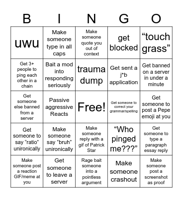 Discord Bingo Card
