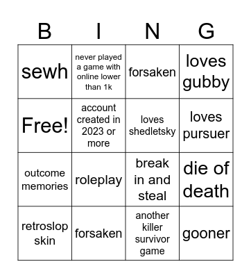 retroslop bingo Card