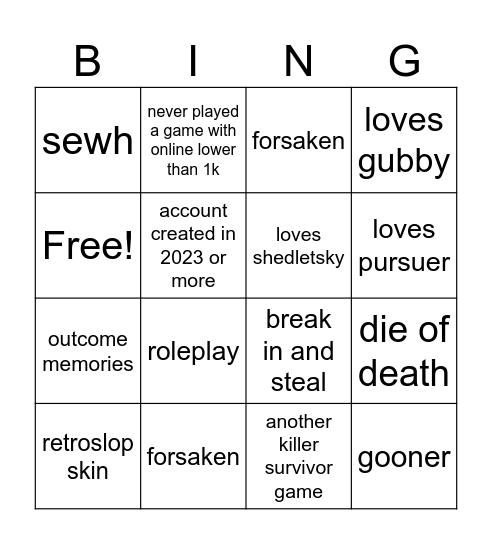 retroslop bingo Card