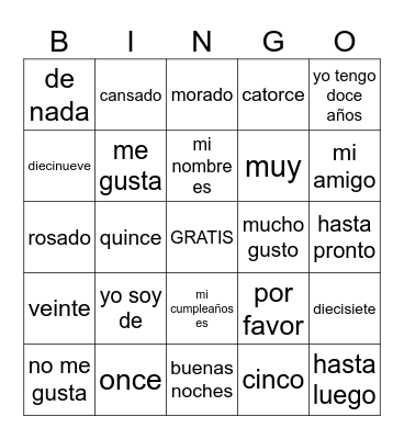 Todo sobre mi Bingo Card