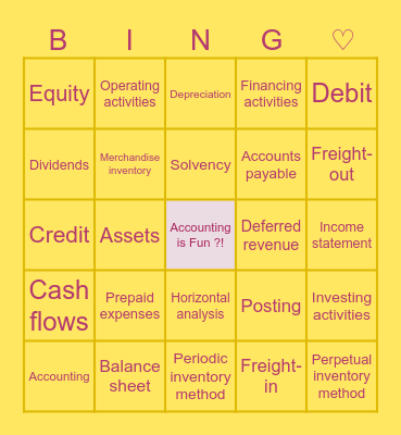 SONGBIRD ♡ Bingo Card