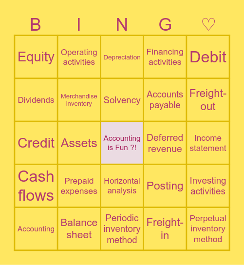 SONGBIRD ♡ Bingo Card