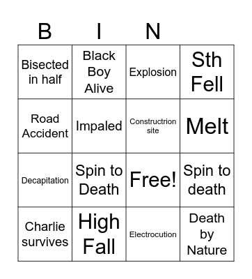 FD Bingo Card