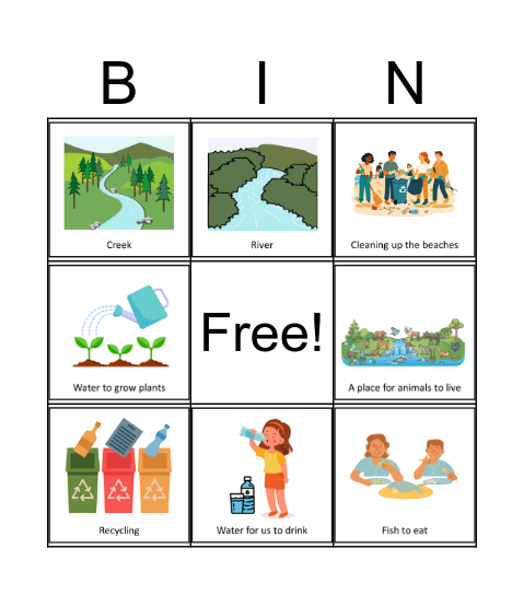 Watershed Bingo Card