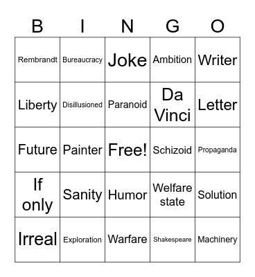 2ª Série Bingo Card