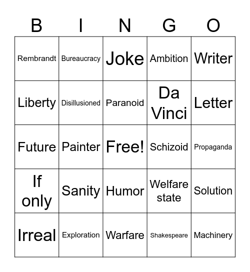 2ª Série Bingo Card