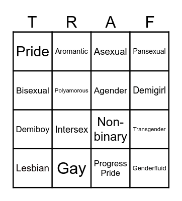 GSA Bingo Card!! Bingo Card