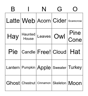 French Club Bingo Card