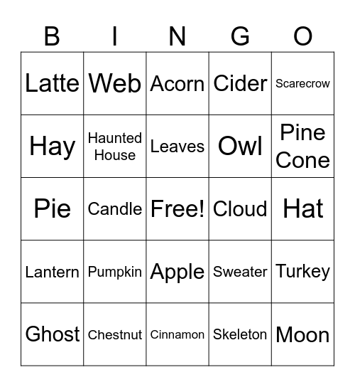 French Club Bingo Card