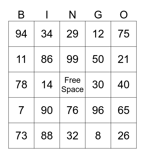 Customer Service Week Bingo Card
