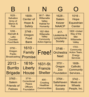 CFD 2025 Bingo Card