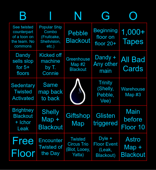 Dandy's World: General Bingo Card