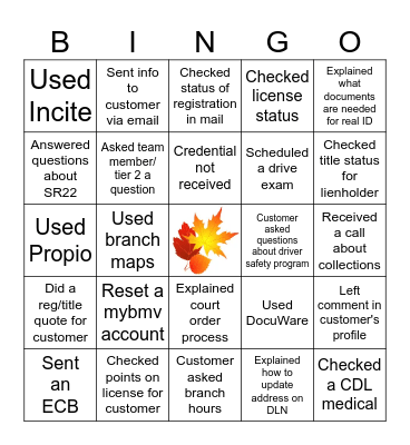 Customer Service Week 2025 Bingo Card