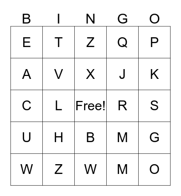 2016 Thanksgiving Bingo! Bingo Card