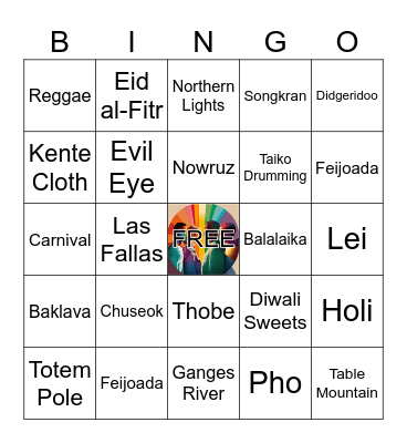 Global Diversity Week Bingo Card