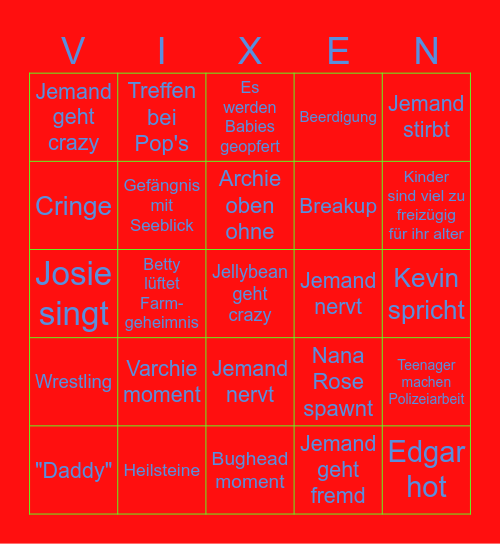 Rivi Gucki Bingo Card