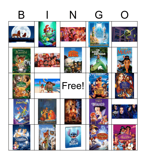DISNEY Bingo Card