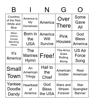 USA! Bingo Card