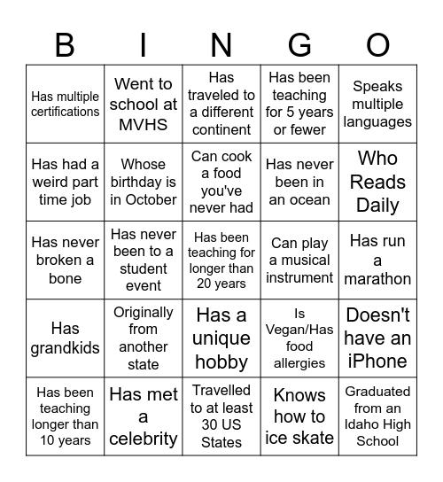 Who's Leading the Charge? Parent-Teacher Conference Bingo Card