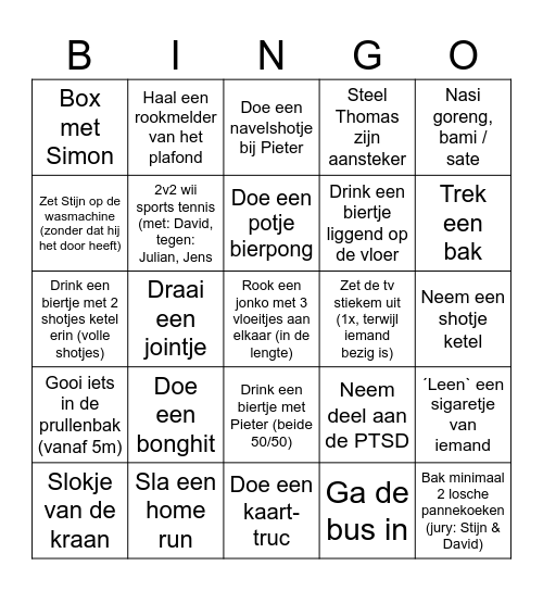 Neus Bingo Card