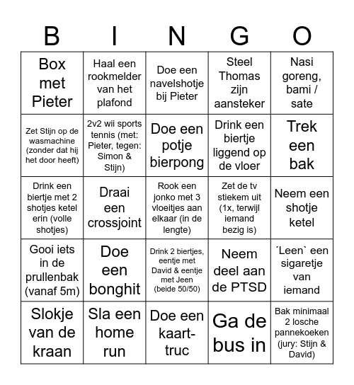 Niels Bingo Card