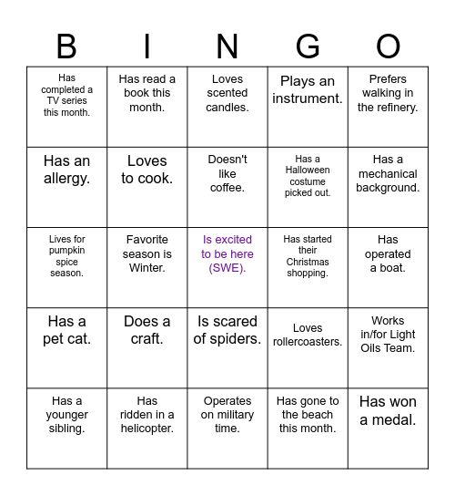 Who's Who? 👀 Bingo Card