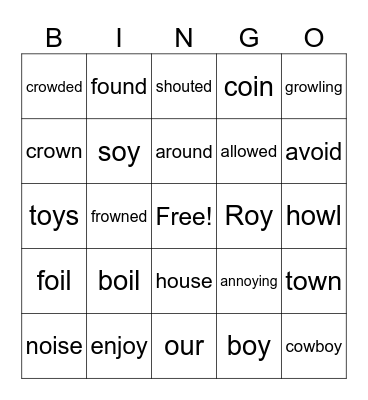 Week 6 Bingo Card