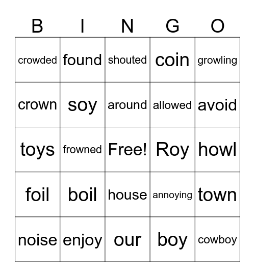 Week 6 Bingo Card