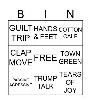 Thanksgiving Bingo Card